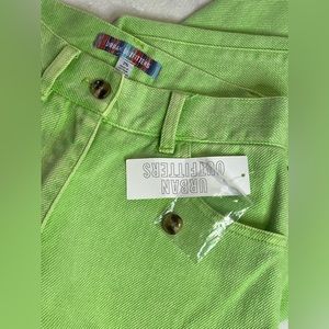 NWT Urban Outfitters Lena Wide Leg Lime Green Size 25